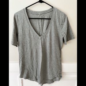 Rare Lululemon Heather Grey V-neck tee, size 8